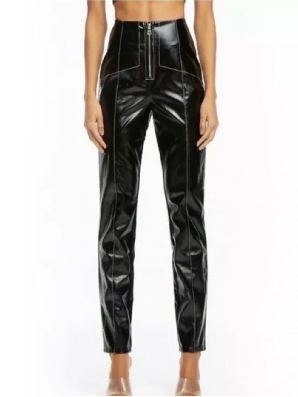 I.AM.GIA Black High-Waist Faux Leather Skinny Pants